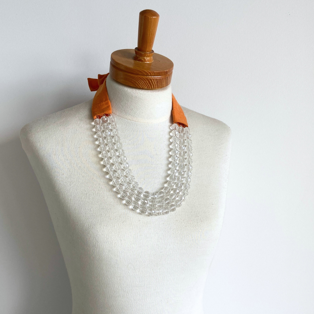 OOAK The Short Collar - Orange Linen