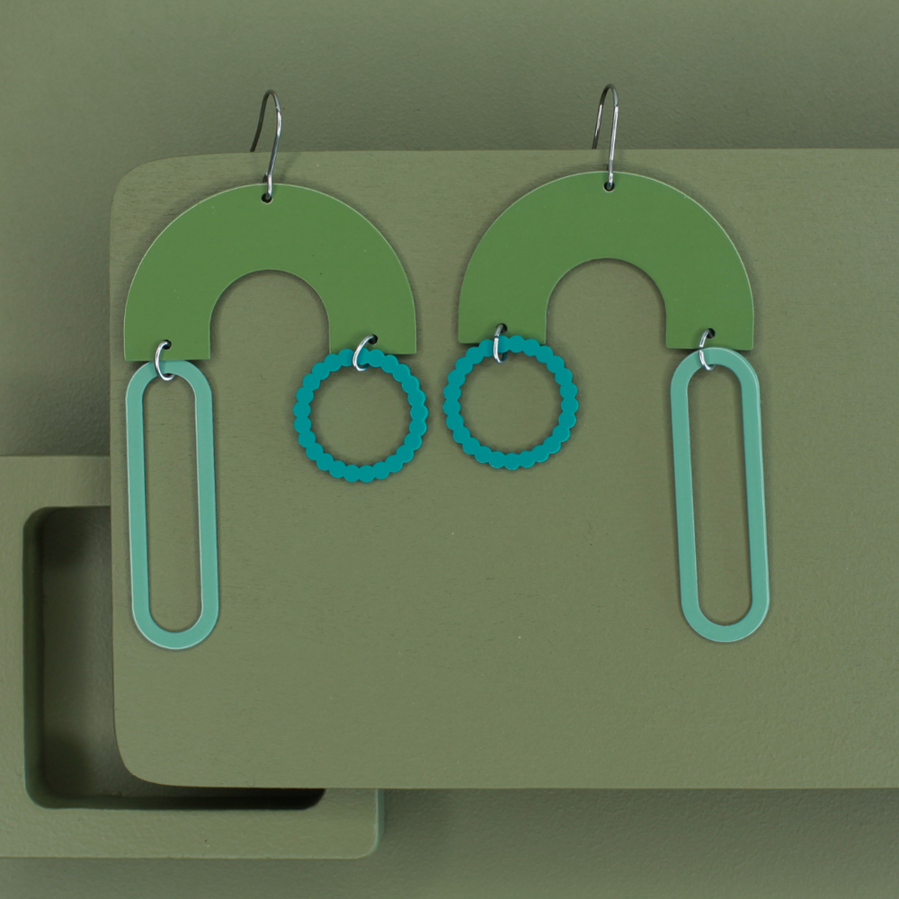 OOAK cascade earrings