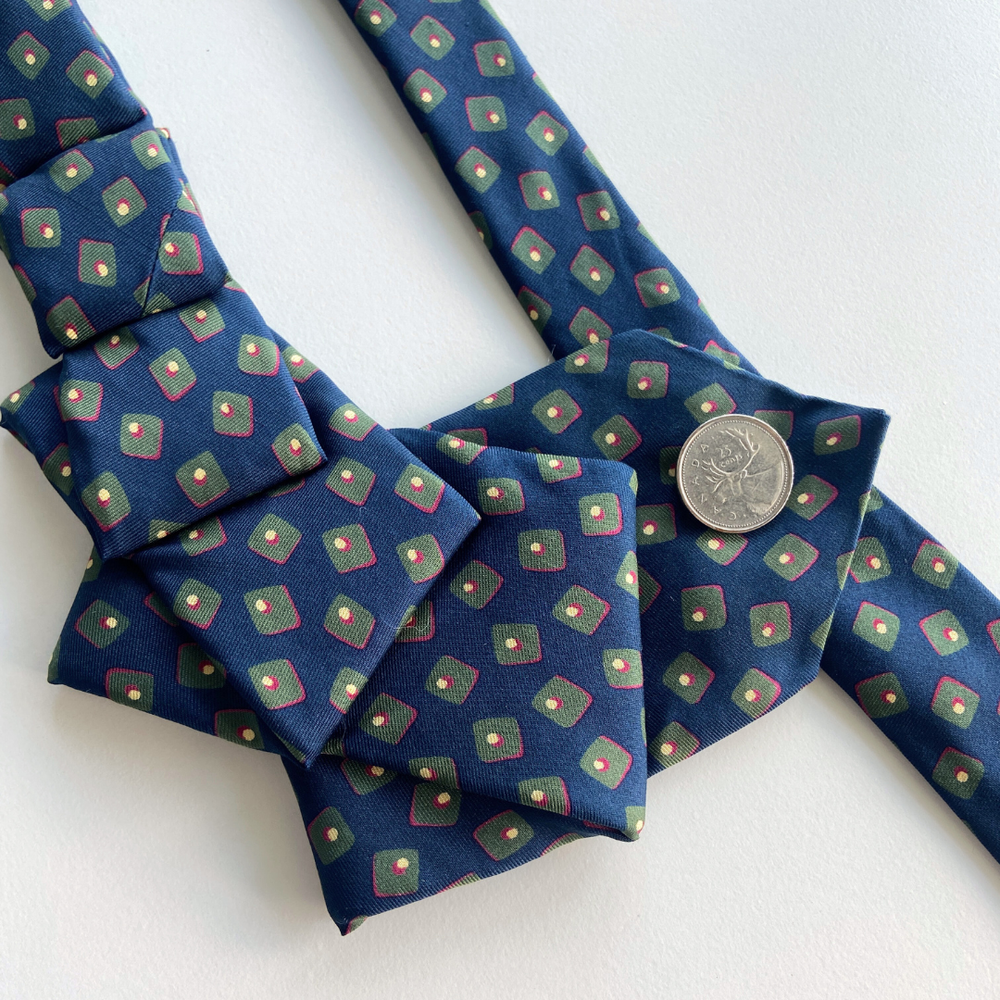 OOAK The Windsor - Navy with Green Squares
