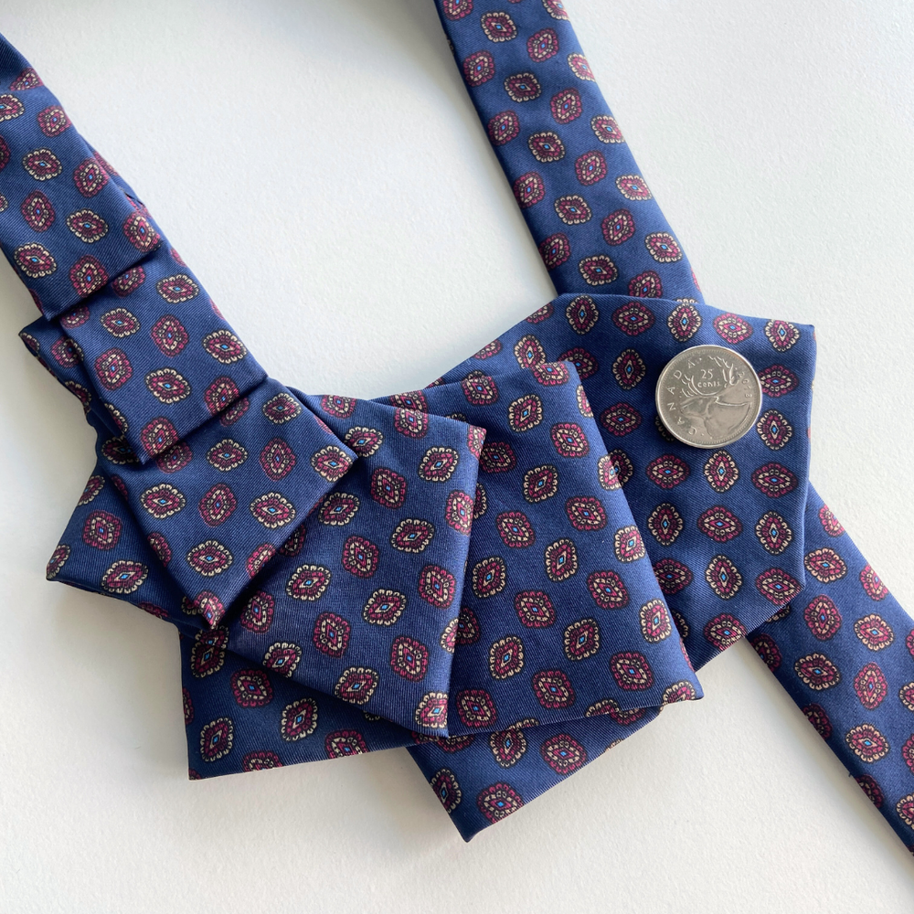 OOAK The Windsor - Red Gemstones on Navy