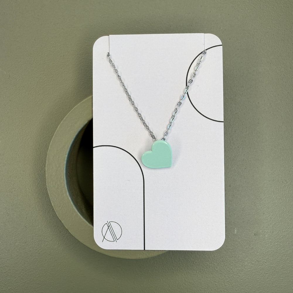 OOAK - tilted heart pendant