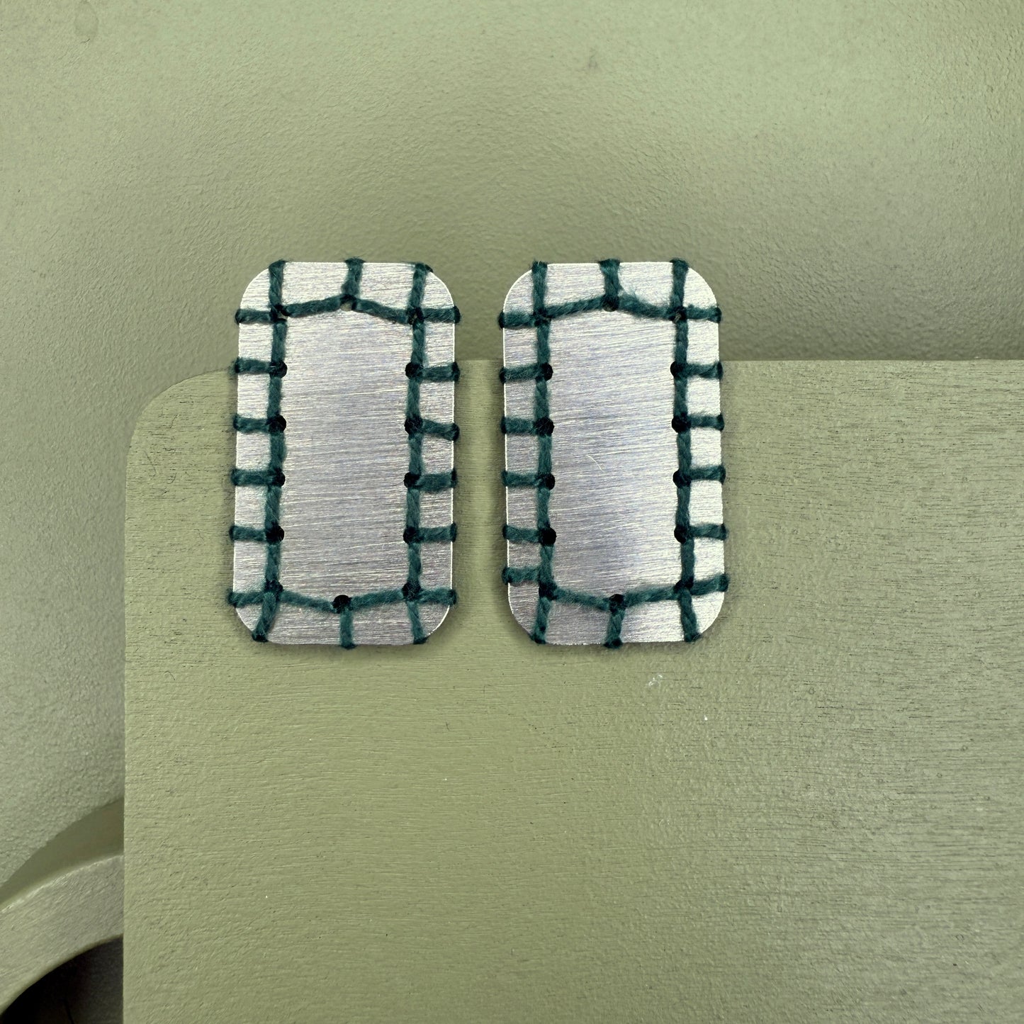 
                  
                    OOAK - blanket stitched earrings - 2 colourways
                  
                