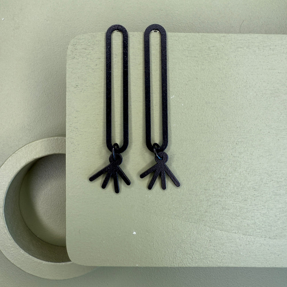 OOAK - exclamation spark earrings