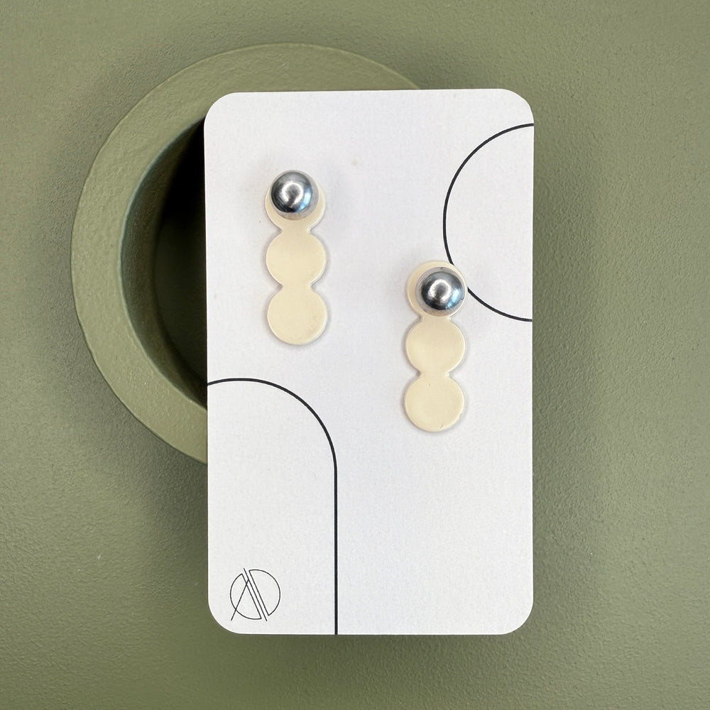 OOAK convertible trifecta earrings - garland - almond
