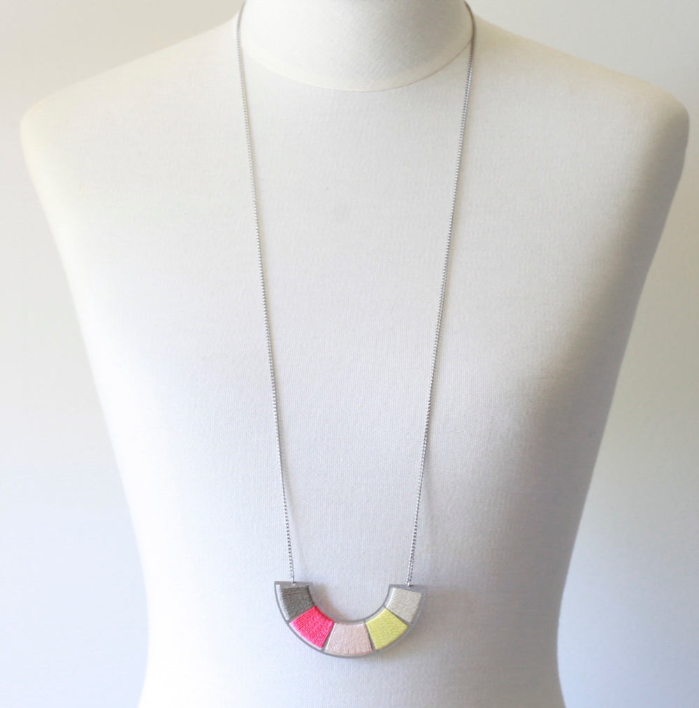 colour wheel necklace in tropical punch - small & large