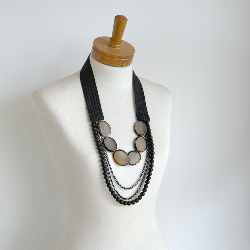 OOAK the collar - Black & Resin