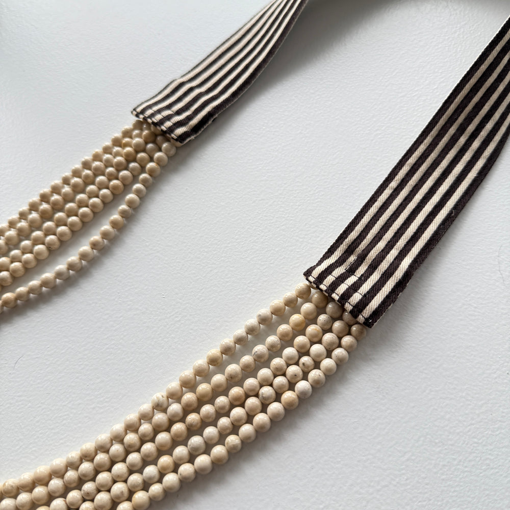 
                  
                    OOAK the collar - Brown stripe and stone
                  
                
