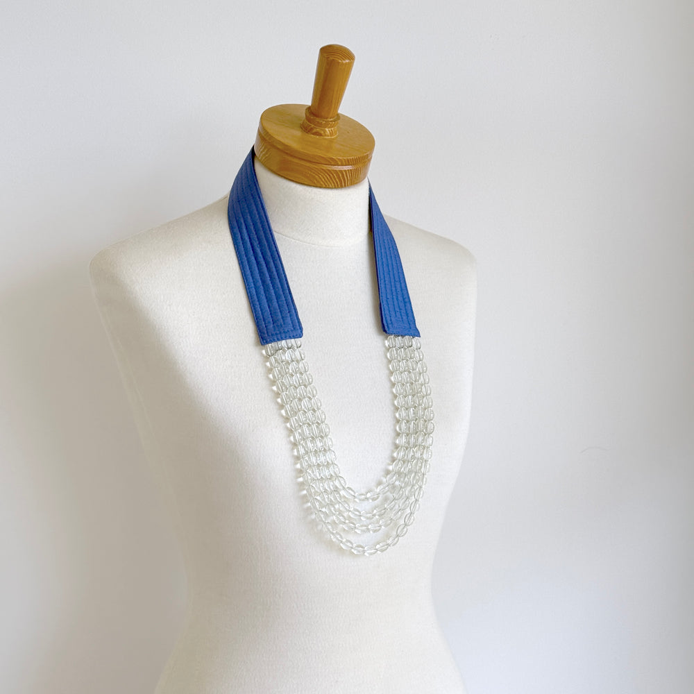 OOAK the collar - Cyan Silk