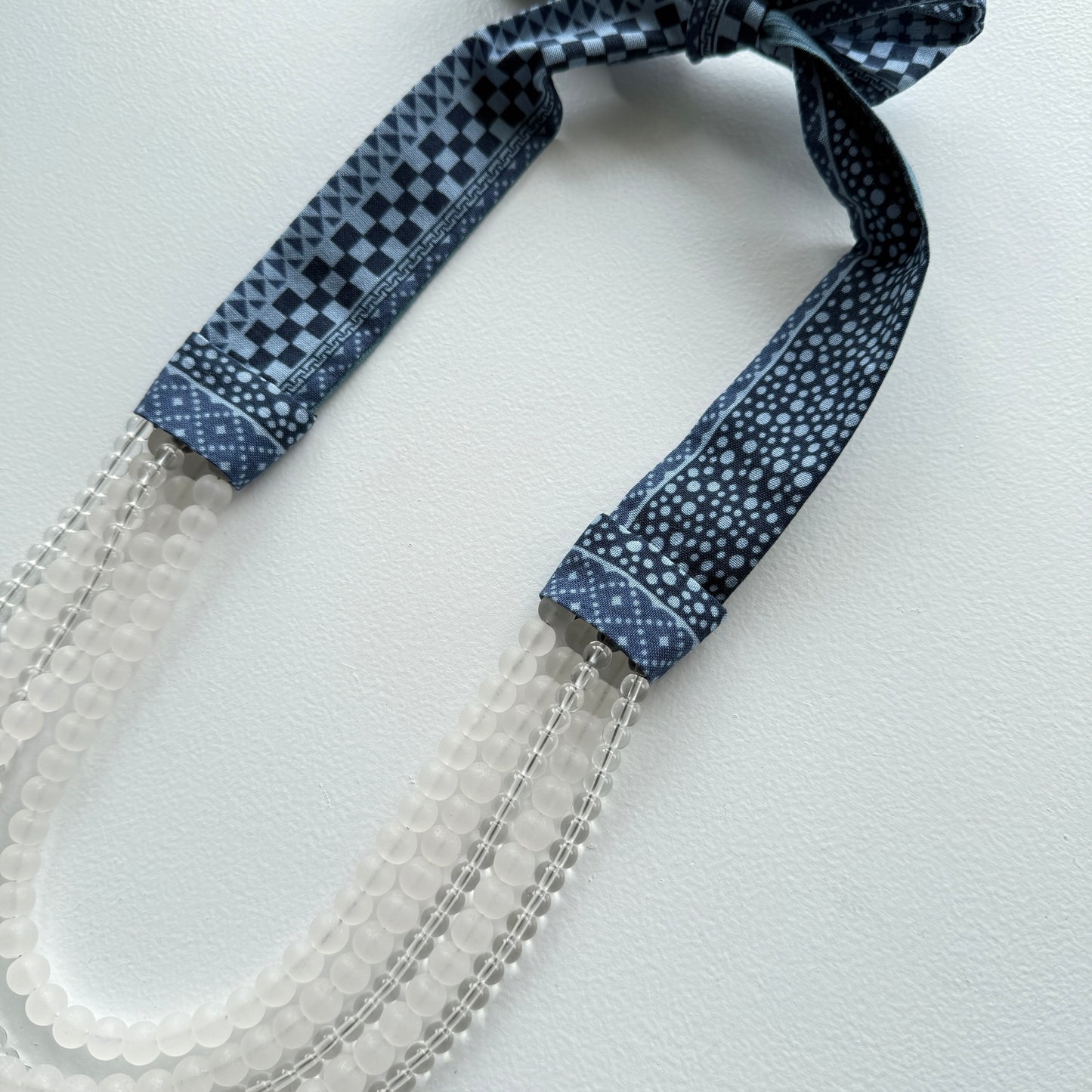
                  
                    OOAK the short collar - blue pattern
                  
                