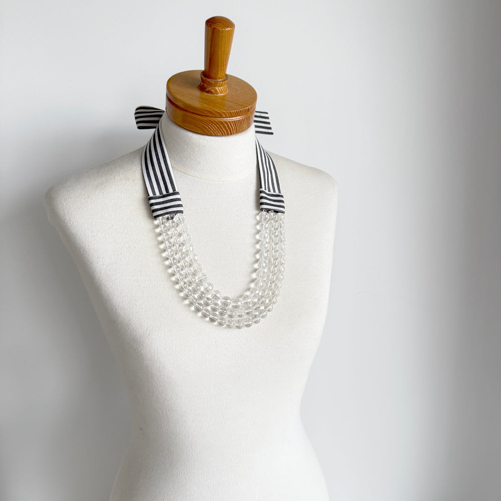 OOAK the short collar - grey stripe