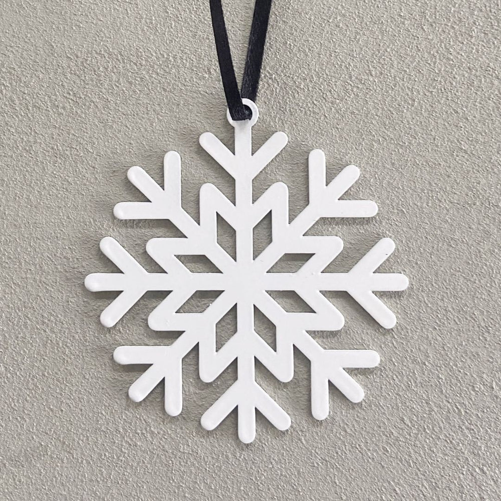 christmas ornament - snowflake - offwhite